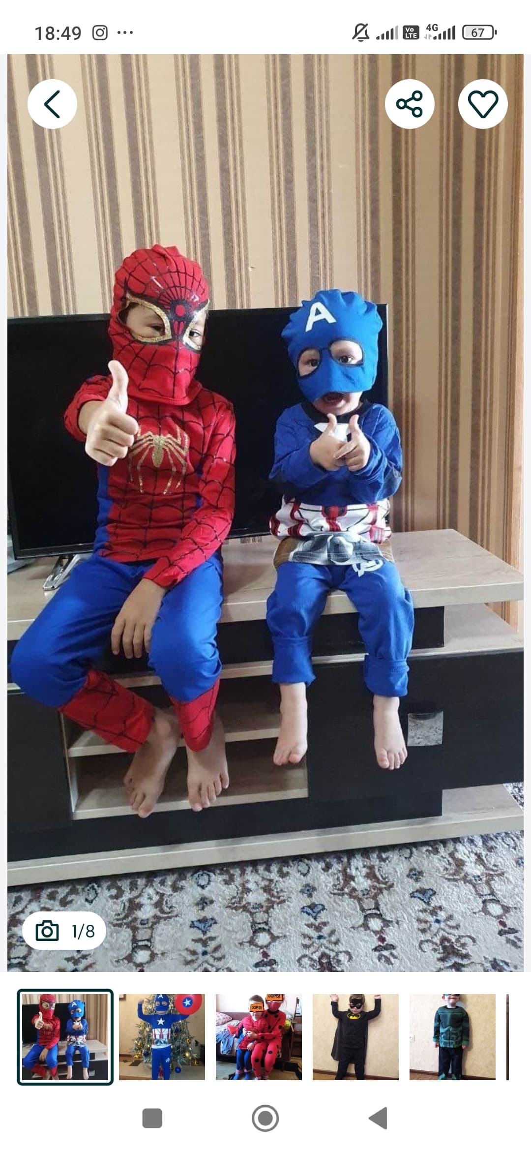 Superqahramon kostyum kiyimlari