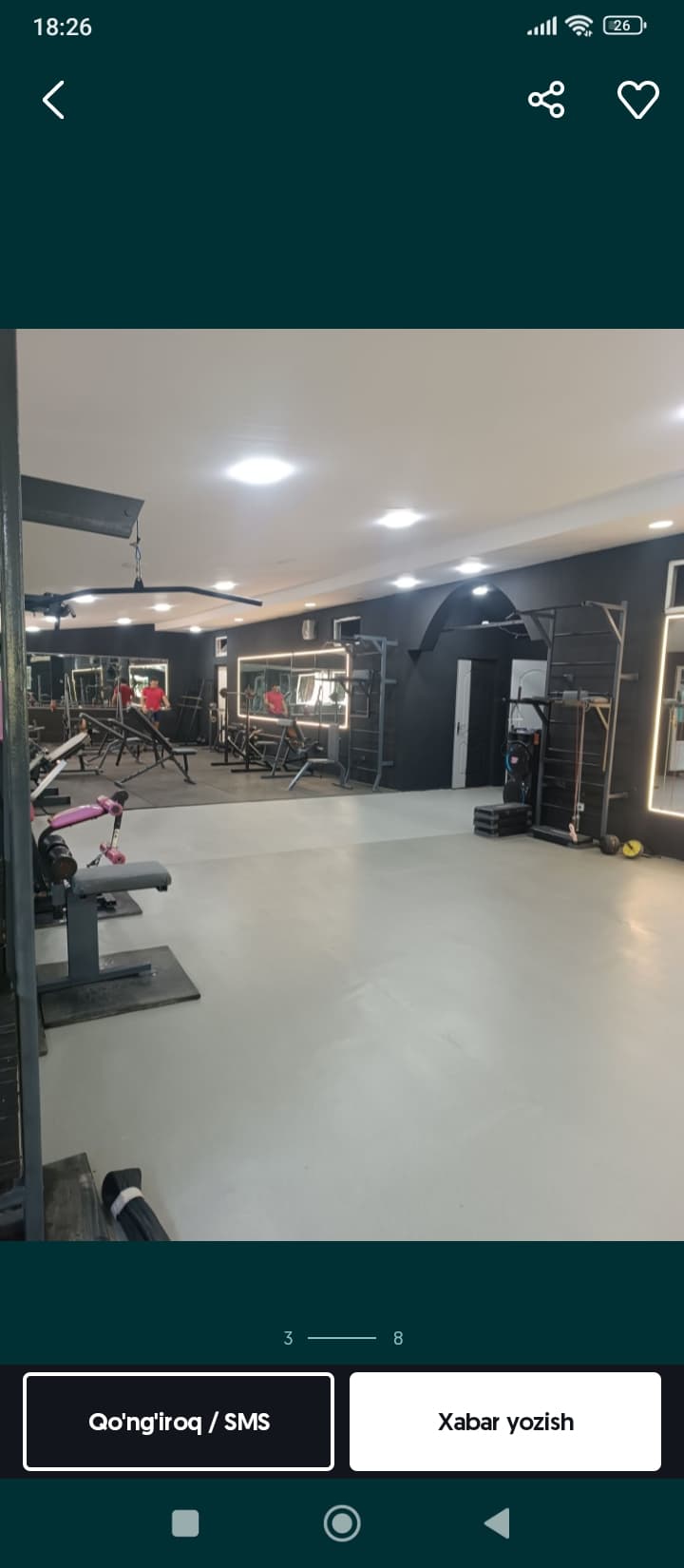 Barchani sport zalimizga tashrif buyurishga taklif qilamiz.