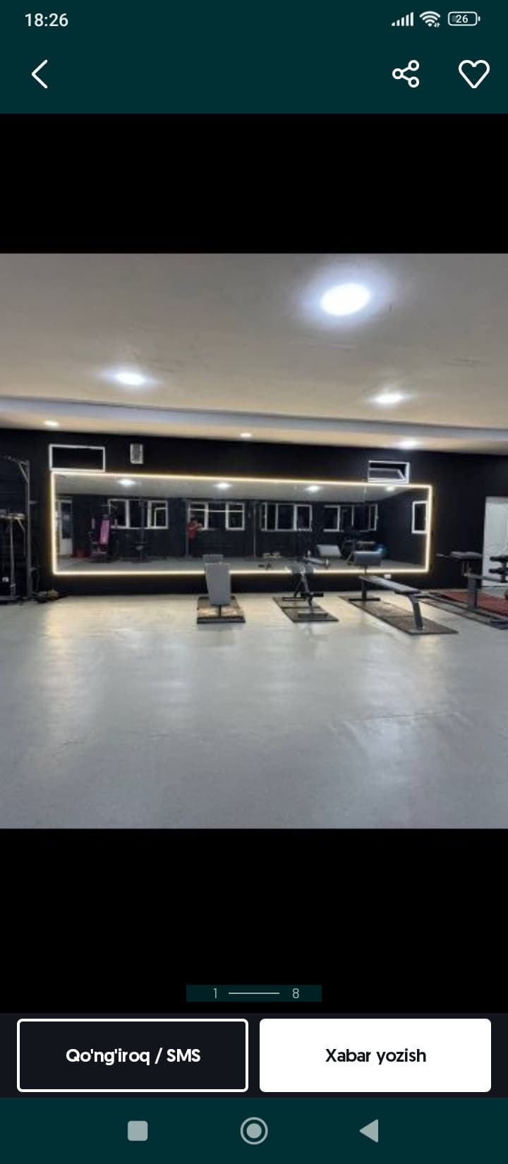 Barchani sport zalimizga tashrif buyurishga taklif qilamiz.