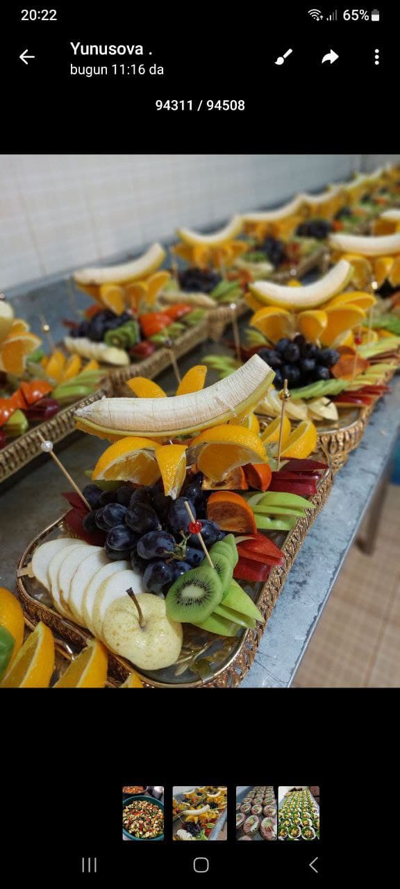 to'y va marosimlar uchun Catering xizmati