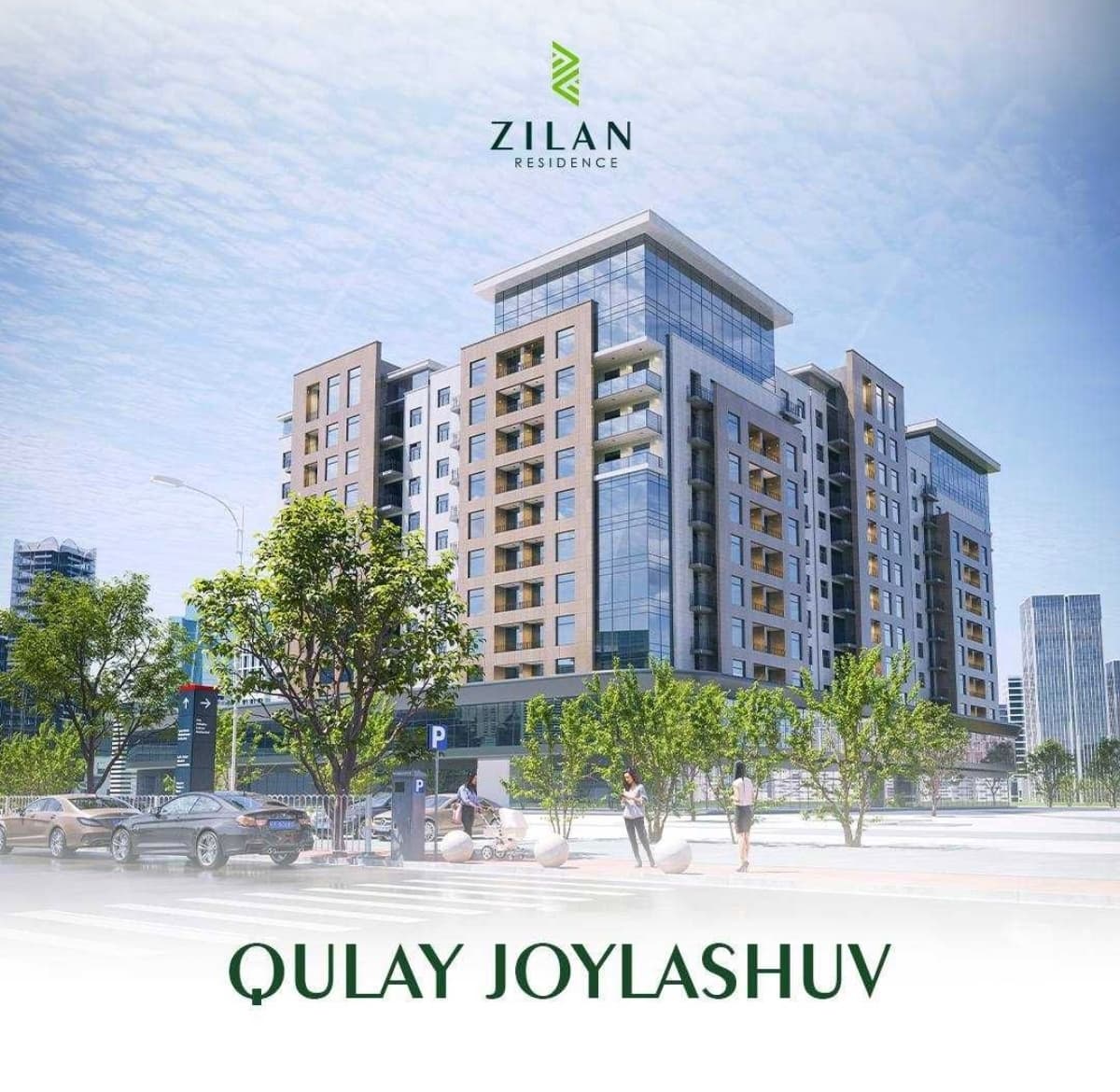 ЖК "Zilan Residence". 3-комнатная, 95.2 м², Махтумкули, Texno park