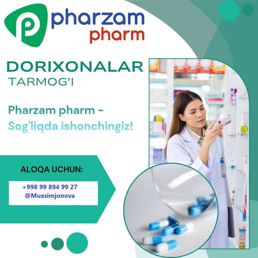 Farmasevtika xodimi izlamoqdamiz