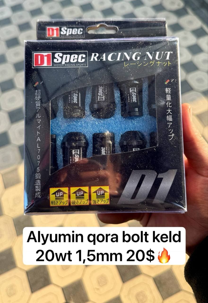 spes racing nut alyuminiy bolt qora 20dona