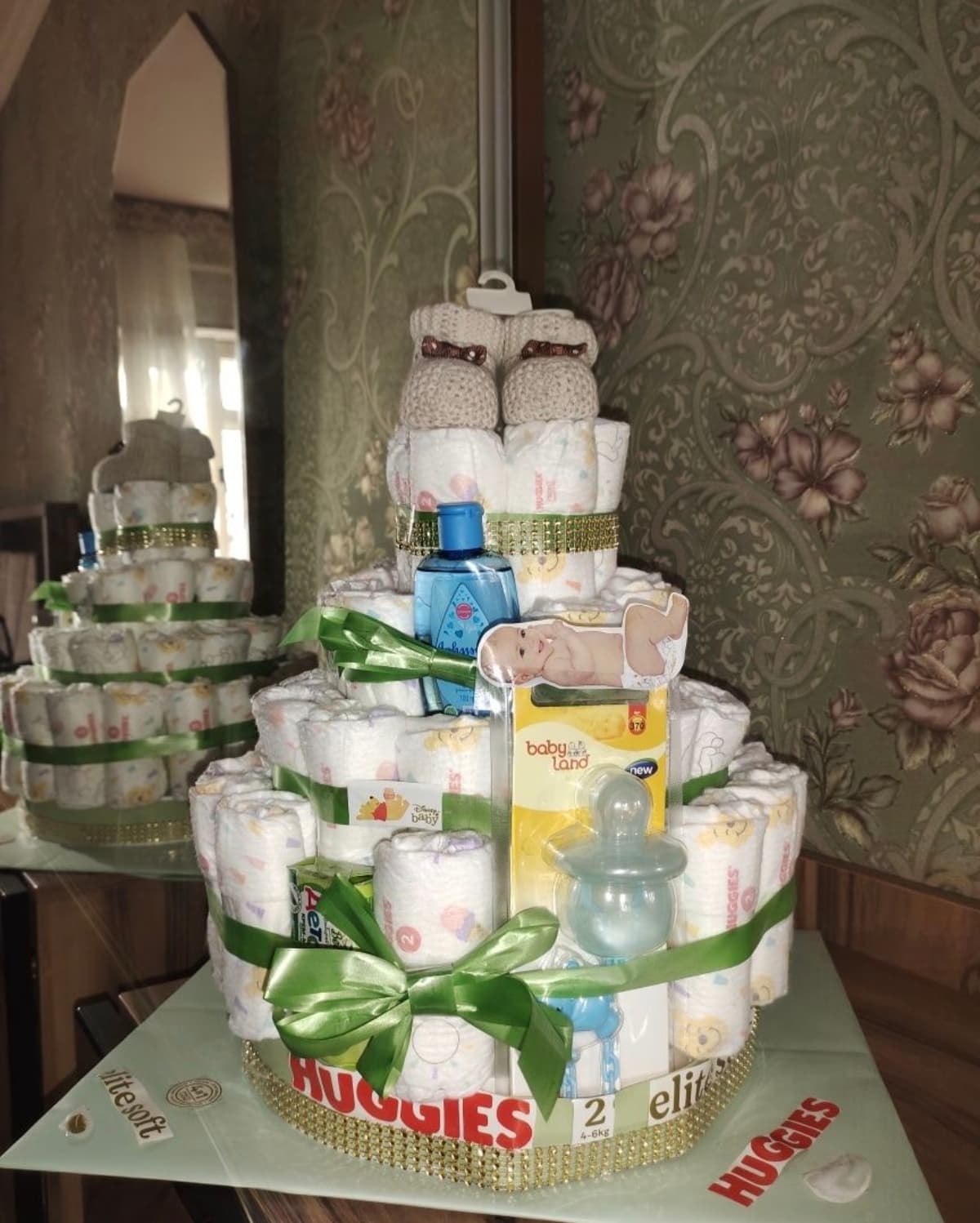 Торт из памперсов подарок beshik to'yga pampersli tort pampers tort