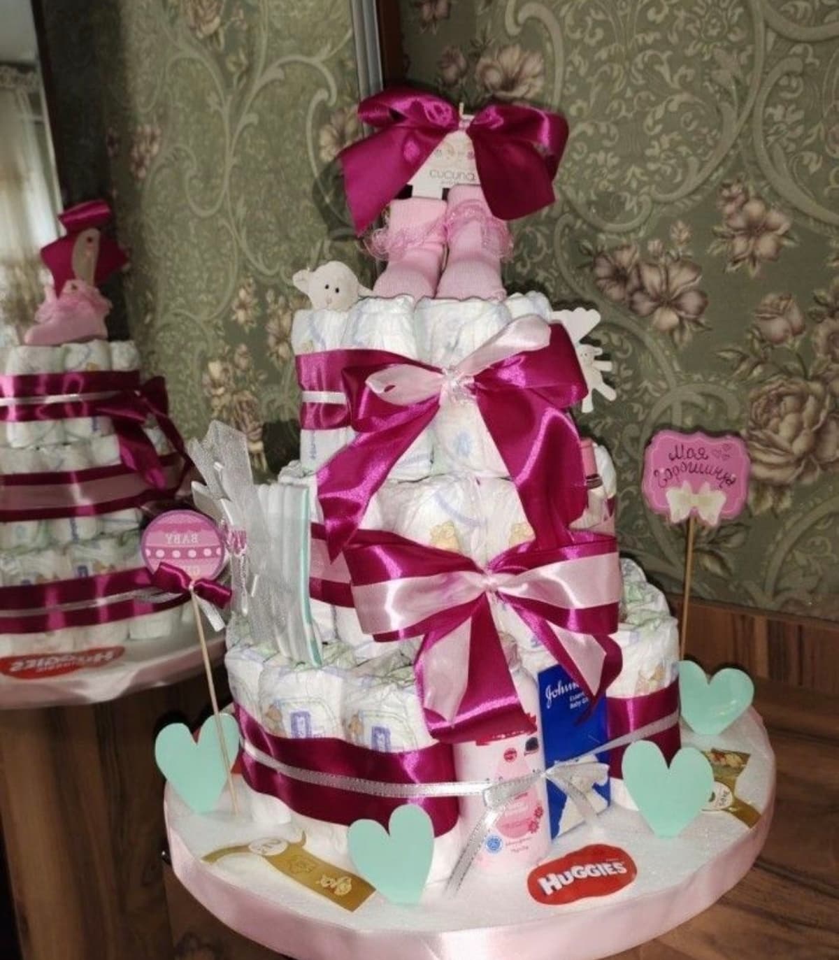 Торт из памперсов подарок beshik to'yga pampersli tort pampers tort