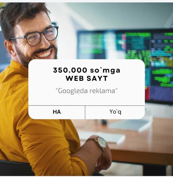 Arzon va sifatli sayt xizmati — 350 ming so‘mdan