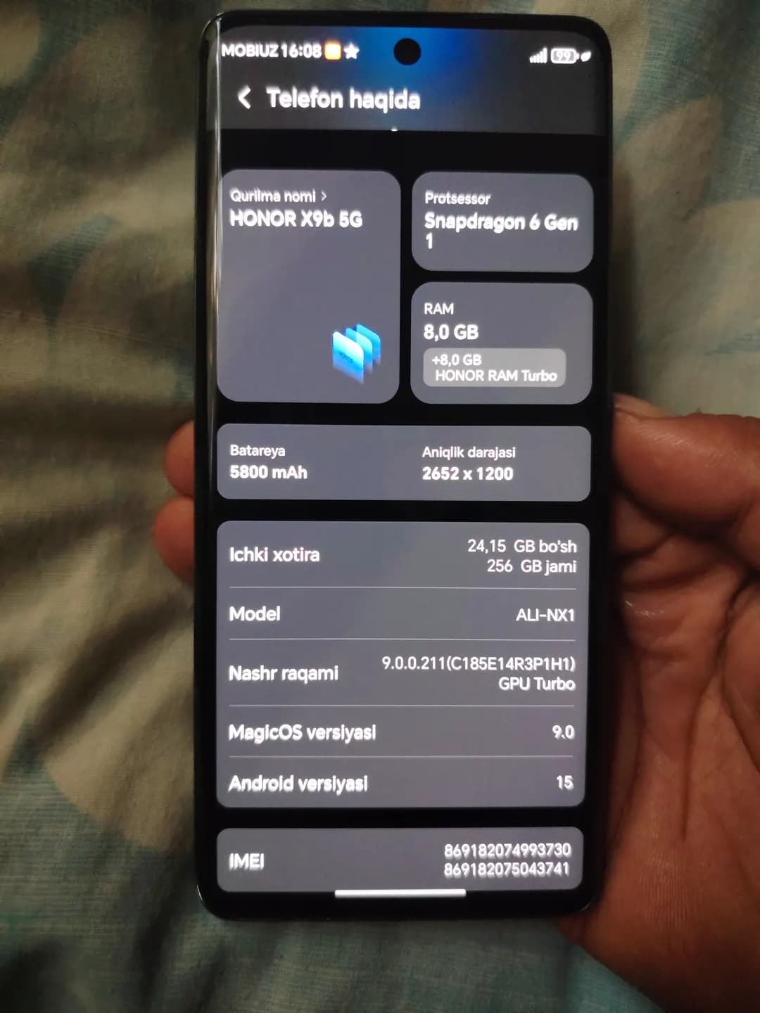 Honor x9b 5G