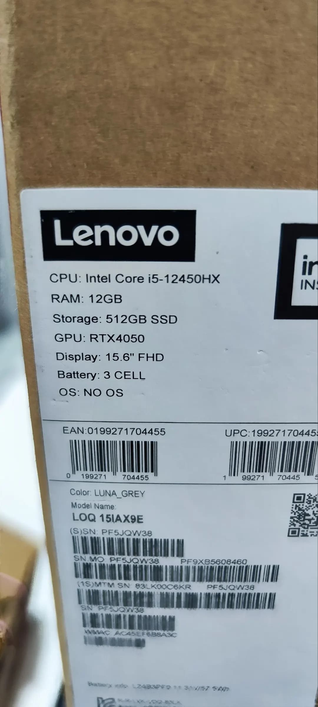 Lenovo LOQ Igravoy notebook