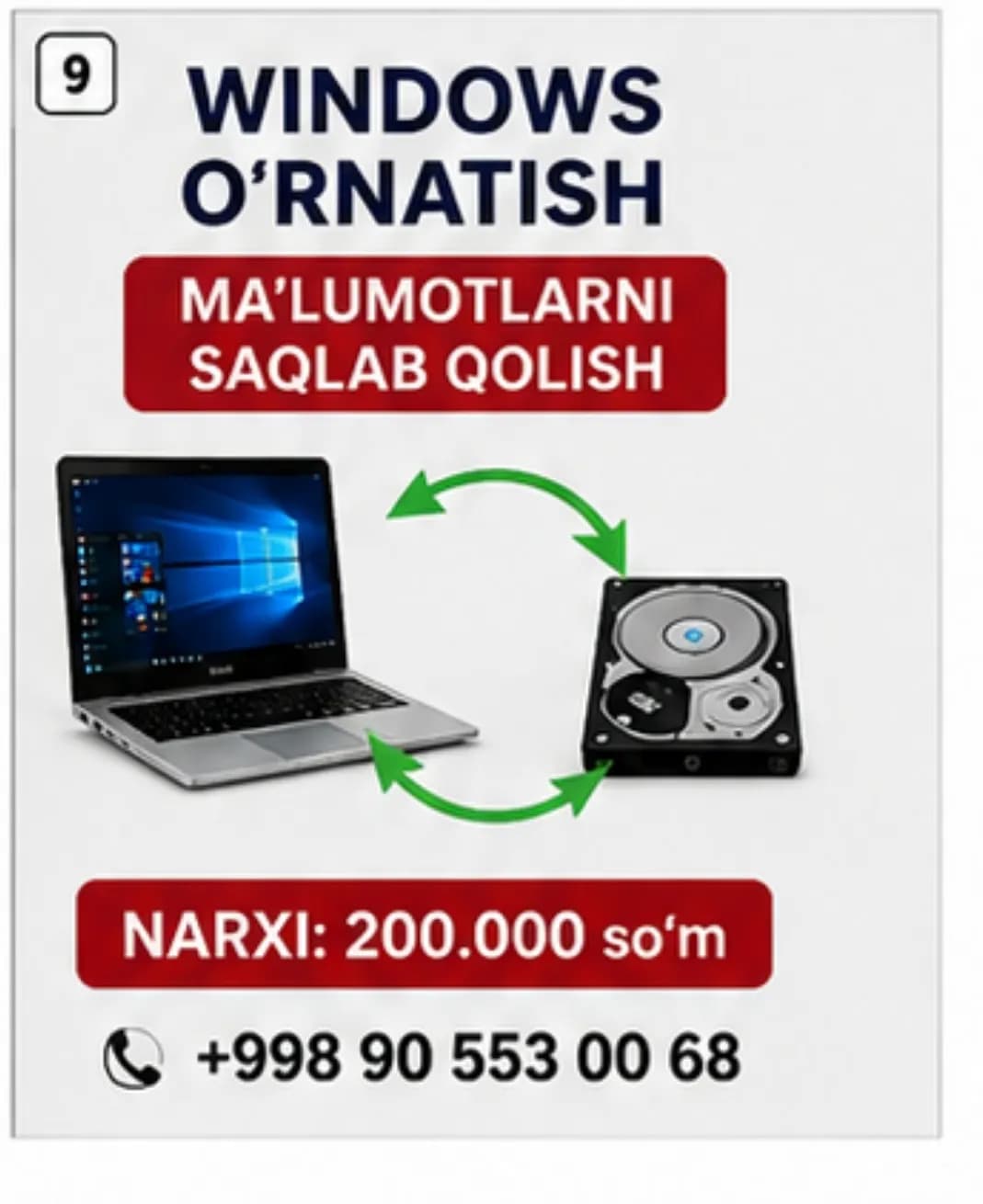 windows o'rnatish