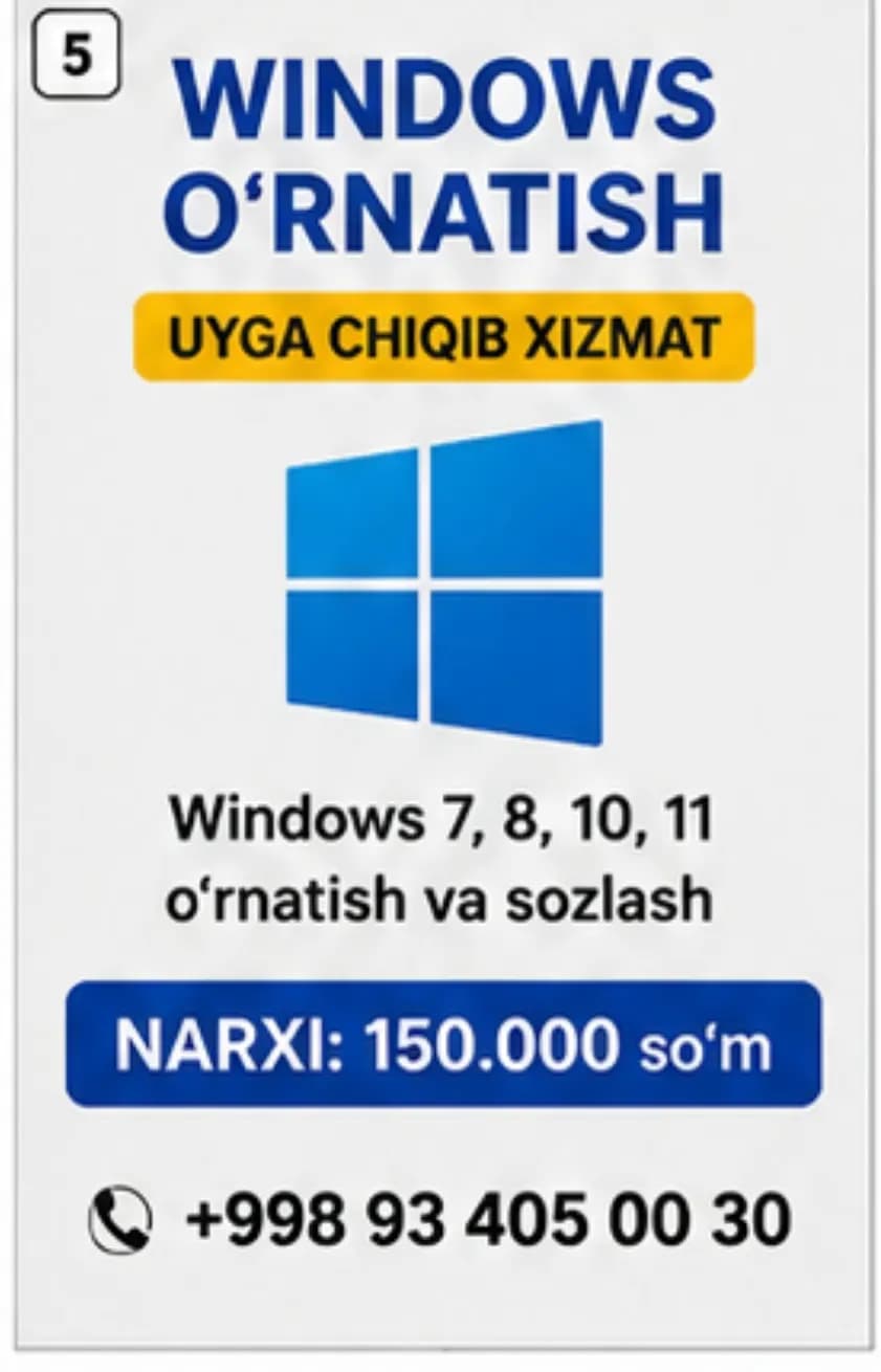 Windows o'rnatish