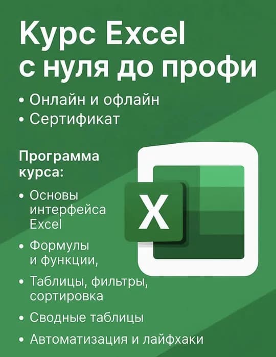 Обучение программам Excel, Office