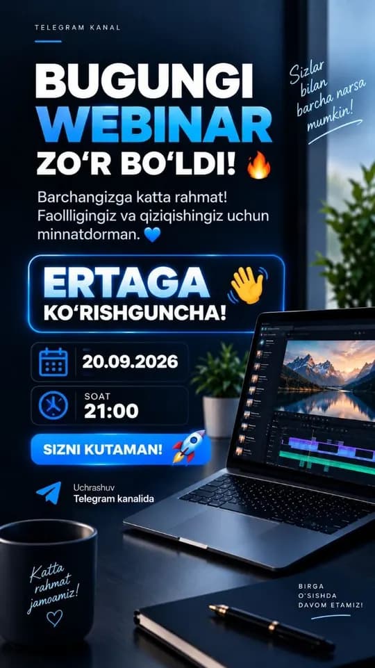 Biznesingiz uchun reklama qilishni o'rganing  bugun bepul kurs