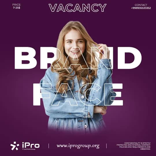 Мы ищем именно вас на позицию: BRAND FACE