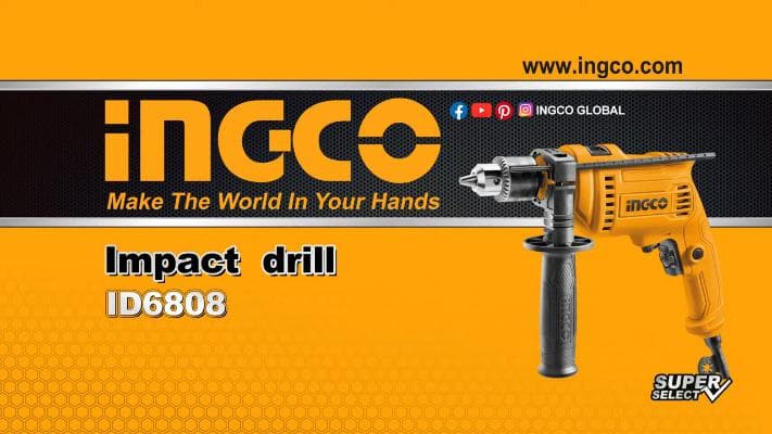 INGCO ID6808680 W Elektr zarba burg'ulash qurilmasi